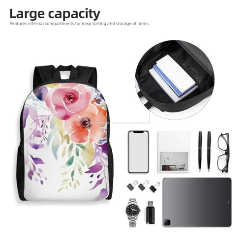 Mochila para Hombre y Mujer estilo Acuarela con Flores miniatura 6