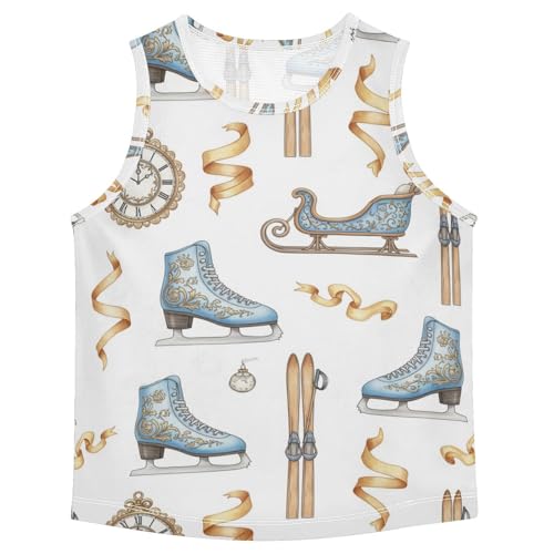 J JOYSAY Skating Sports Golden Boys Tank Top Sleeveless Muscle Shirts Quick Dry Sport Workout Active Kids T-Shirts 3-15T