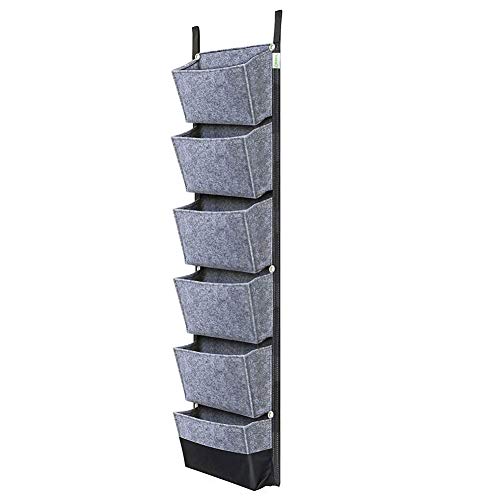 Buyter Vertical Wall Hanging Garden Planter with 6 Pockets Flower Pots Felt Planter Grow Container Bags (Black) - Image 4