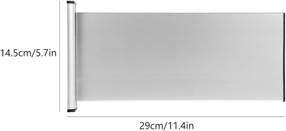 GANAZONO Wall Door Name Plate Holder Silver Aluminum 2pcs with Double Sided and Single Sided 12x28 Slots, Versatile Office Door Sign Aluminum Alloy for Meeting Room and Business Use