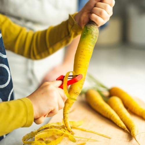 Opinel Le Petit Chef, Kinder Sparschäler, Rostfrei, Edelstahl, Buchenholz, Rot, M – Ansicht 4