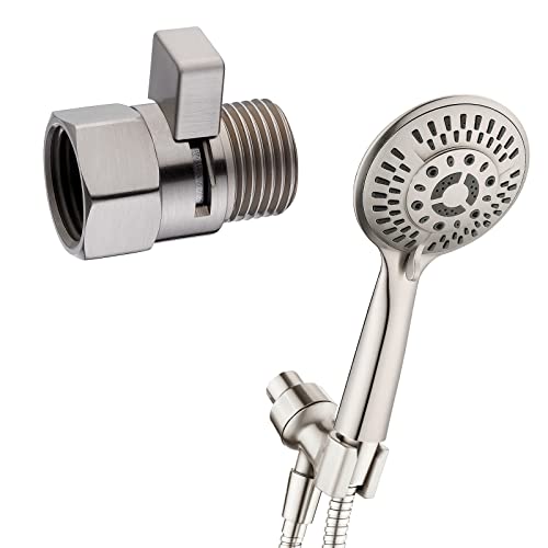 Cabezal de ducha manual con 9 ajustes y control de flujo miniatura 1