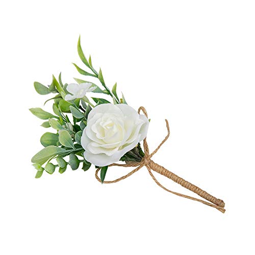 artifêtes Artificial Pink Foliage Bouquet 15 cm White