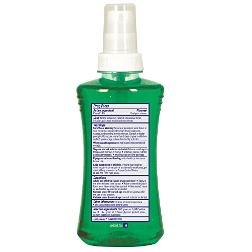 Chloraseptic Sore Throat Spray | Menthol Flavor | 6 fl oz | Pack of 2