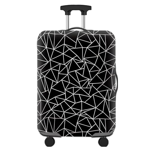Image of Kraptick Printed Luggage Cover-Suitcase Cover with Double Opening Design, Travel Suitcase Cover for Protection, Protective Elastic Trolley Cover, Cover Bag with Geometric Printed Design (18-21 Inch)