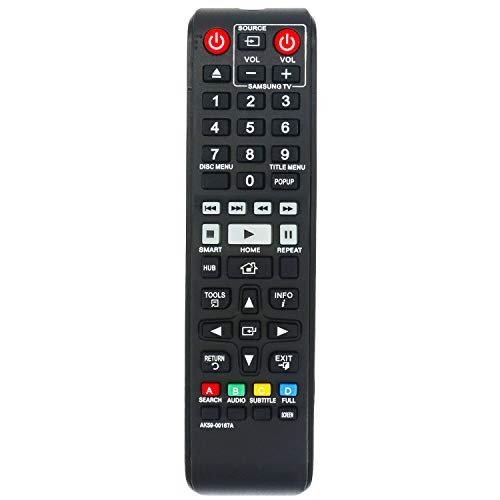 New AK59-00167A Replacement Remote Control fit for Samsung Blu-ray Disc Player BD-H6500 BD-J6300 BD-J6300/ZA BD-J7500 BD-J7500/ZA BD-JM63 BD-JM63/ZA BD-JM63C BD-JM63C/ZA RTAK5900167A UBD-K8500