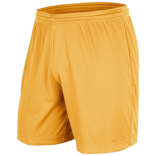Vision Baksetball Shorts, 7" Inseam, Adult Medium, Gold