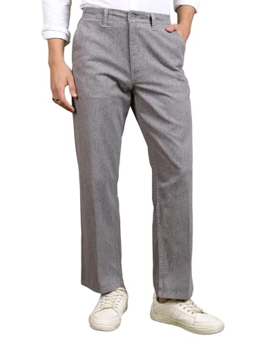 Image of Highlander Men's Ankle-Length Straight Fit Trousers | Modern Style & Comfort | Perfect for Casual & Formal Wear | Trouser for Men | Men Trousers | Trousers for Man | Pants for Man