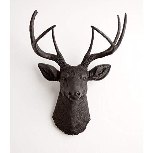 White Faux Taxidermy LargeD-Ignatius Deer Head Wall Mount