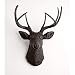 White Faux Taxidermy The Ignatius Black Resin Deer Head Wall Decor