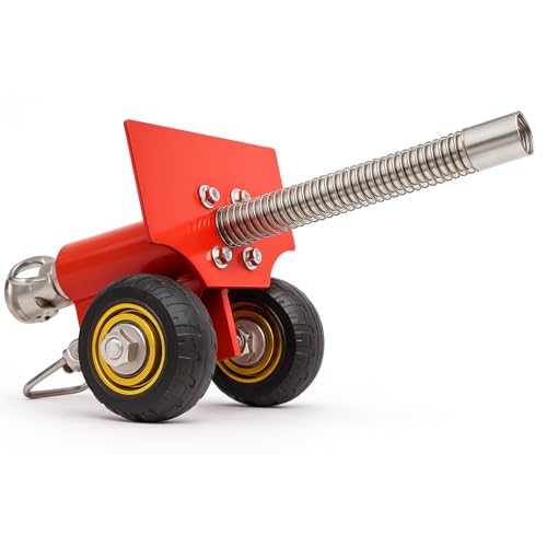 TIETHEKNOT Mini-Kanonen-Modell aus Edelstahl mit Rückstoßmechanismus – perfekt für Outdoor-Spiele und Sammlergeschenk (rot)