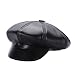 Solid Sheepskin Big Apple Cap Leather Hat