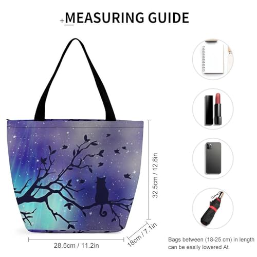 Ciel nocturne chat noir sac à main féerique pour exprimer votre singularité