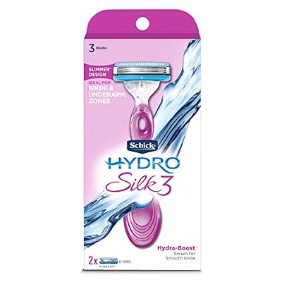 Schick Hydro Silk 3 Razors for Women with 2 Razor Blades Refills