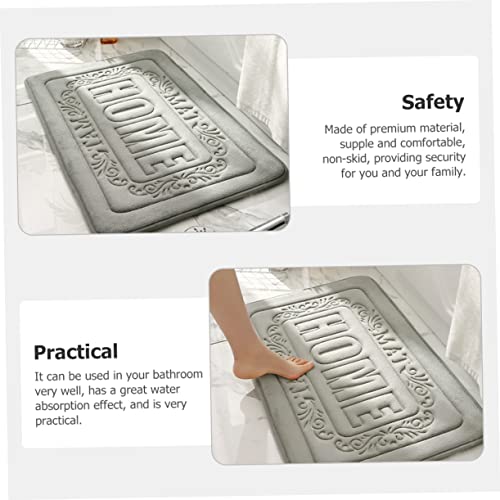 Tapis de bain absorbant en polyester antidérapant et réutilisable