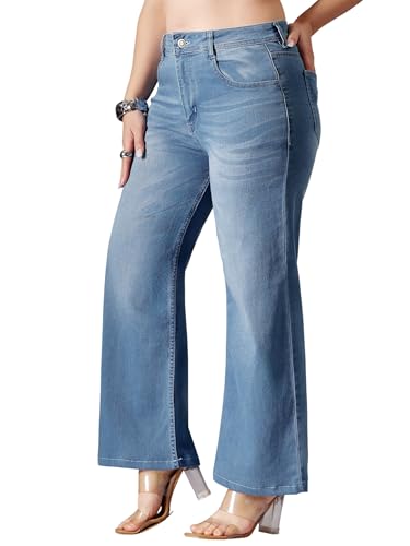 Image of Miss Chase A+ Women's Bootcut High Rise Regular Length Stretchable Denim Jeans