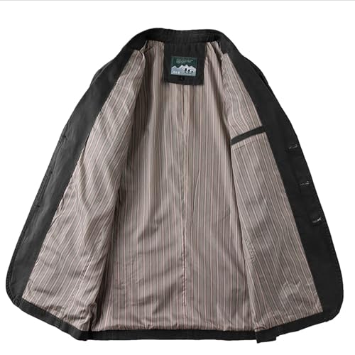 Men's Casual Blazers Plus Size Long Sleeve Lapel Suit Coat with Pockets One Line Buttons Jackets Going Out Travel Wear4