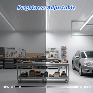JESLED LED Shop Lights 4FT with Remote, 45W 5400LM Dimmable Linkable Garage Light, 3000K-7000K Adjustable Color Temperature, for Workshop, Basement, Workbench, ETL Listed 4 Pack