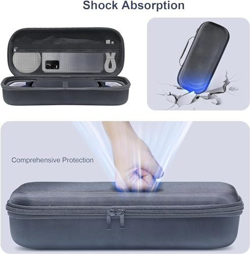 Image of Careflection Travel Carrying Case Compatible with PlayStation Portal,Built-in Larger Storage and Screen Protector,Shockproof Anti-Scratch Dual-Layer Oxford Protective Portable Case,Black | Built-in Larger Storage, Screen Protector Included, Shockproof Anti-Scratch, Dual-Layer Oxford, Protective Portable