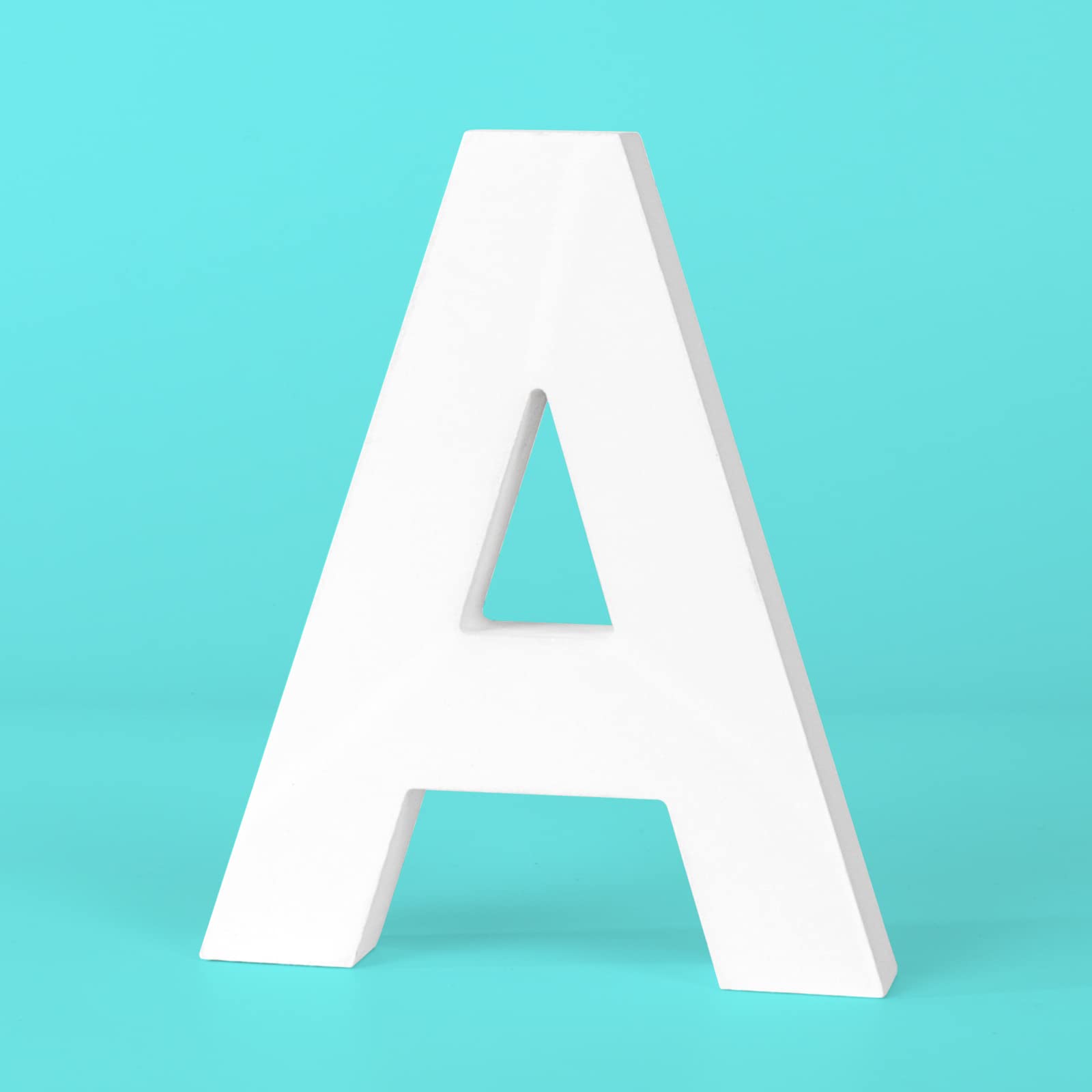 NonleyWooden Letters 6 Inch, White Wood Letters for Wall Decor, Paintable Unfinished Alphabet Letters Marquee Wall Letters Free Standing for Home Bedroom Wedding Birthday Party DIY Craf（Letter A）