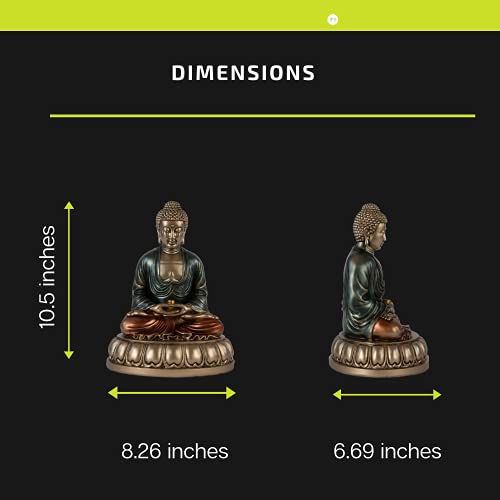 Shakyamuni Buddha Statue For Home Decor - Meditating Buddha Statue Large 10.5" Tall Indoor Zen Meditation Buddha Decor - Collectable Figurine For Spiritual Room Decor, Altars Or Yoga. Gift Ready. #TOP4