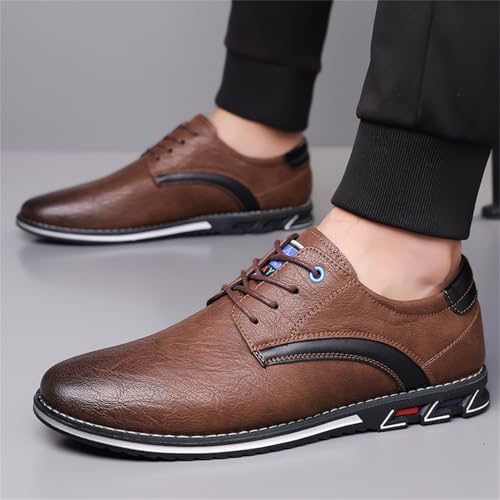 Image of Men's Oxford Casual Dress Shoes Classic Tuxedo Lace-up Lightweight Formal Loafers