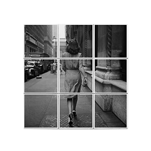 Carreaux céramique femme élégante New York 1930 photo rétro 60x60 cm