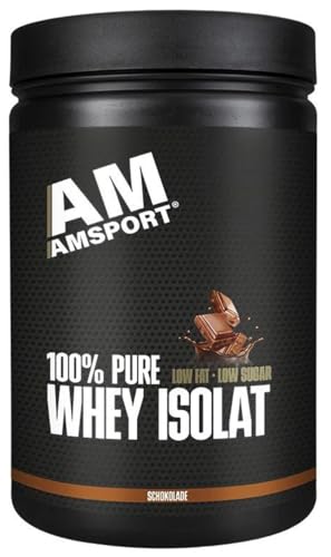 AMSPORT® High Premium Whey Protein Schokolade 700g, hochwertiges Eiweißpulver für Proteinshakes, Made in Germany