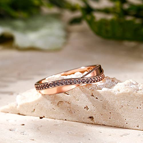 Jeulia Sterling Silver Couple Band for His and Her Stylish Crossover Polished Adjustable Matching Anniversary Wedding Diamond rings Engraving Jewelry Set Valentine Day with Gift Box4