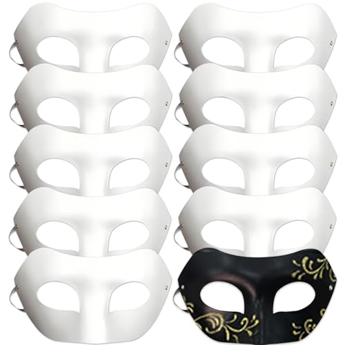 10 maschere di carta, maschera bianca fai da te per
