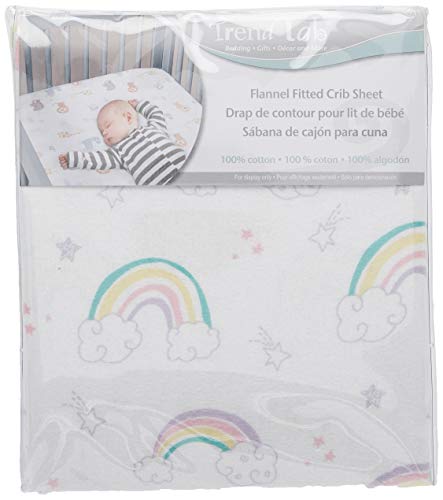 Trend Lab Unicorn Rainbow Deluxe Flannel Fitted Crib Sheet