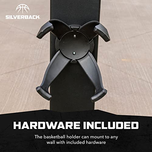 Silverback Basketball Holder Compatible With Men's, Women's, Youth Basketballs, Soccer Balls, Volleyballs, And Kickballs #TOP2