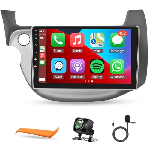 Image of [2G+64G]for Honda Fit 2008-2013 Android 15 Car Stereo Support Wireless Carplay /Android Auto Car Radio with 10.1 inch Touchscreen 5Ghz-WiFi GPS Navigation Bluetooth USB FM /RDS Radio with Backup Camera