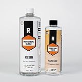 48 oz Industrial Clear Epoxy Resin Kit – Crystal Clear, High-Gloss, Heat & Scratch Resistant Table Top Epoxy for Countertops, Bartops, Live Edge Wood, Furniture Refinishing & Flooring