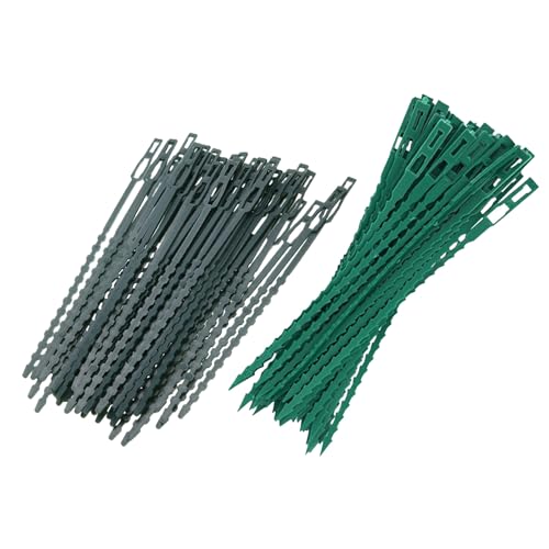 Ipetboom 300 Pezzi Legacci Morbidi per Piante da Giardino Struttura a Spina di Pesce Set Fascette Flessibili 17 CM e 135 CM per Supporto e Fissaggio Arbusti Legacci Regolabili per Uso