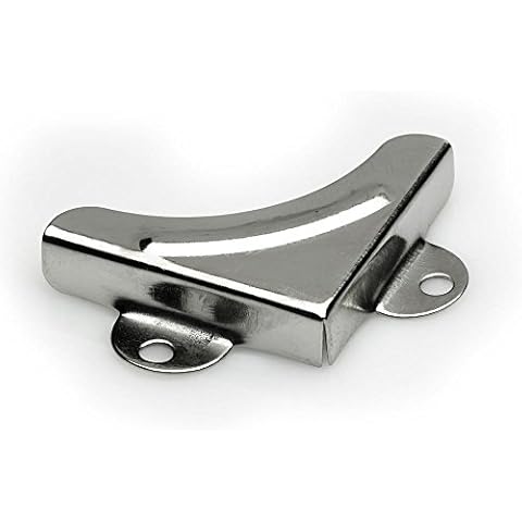 Fort Fasteners Mirror Corner Bracket 32mm x 32mm x 6mm Nickel Plated, Pack of 4 Cover