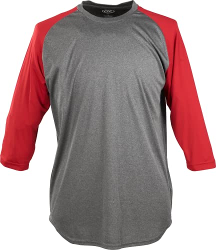 Image of Rawlings | Baseball 3 /4 Sleeve Game /Practice Athletic Shirt | Adult Sizes | Multiple Colors