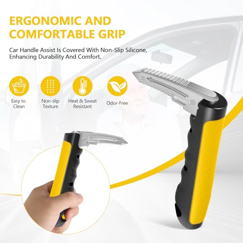 Image of Kaiedos Car Door Handle for Elderly, 3-in-1 Car Handle Assist for Seniors, Portable Auto Cane Vehicle Support Handle, 500 lbs Capacity, Non-Slip Door Assist Bar