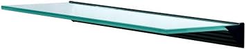LTL Home Products GL12020OPKIT Wallscapes Glacier Floating Glass Wall Shelf Kit, 8" x 48", Opaque Glass
