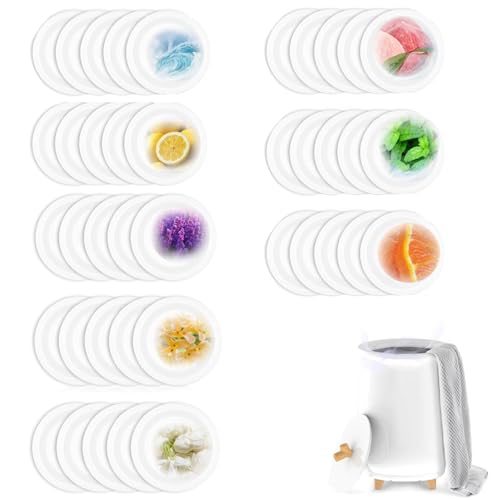 Asphodelia 40PCS Towel Warmer Fragrance Discs,Towel Warmer Scent Disc Replacement Pads for Towel Warmer Bucket Convenient Size Fits in Most Air Freshener Holders