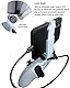 Joso PS5 Controller Phone Mount Clip, Clip-Halterung für PS5 DualSense Wireless Controller, Unterstützung iPhone, Android mit PS Remote Play mit OTG USB Typ C & Micro USB Kabel, 4 Daumen Griffkappen