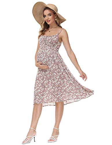 Summer Dress For Women Cute Adjustable Straps Maternity Dress Purple Xl #TOP3