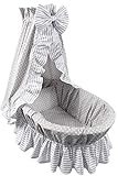 Das Stubenwagenset für Kinder in niedlichem und kindergerechtem Muster. Das Set passt für Kinderzimmer von Mädchen und Jungen. Jedes kleine Kind fühlt sich wohl damit. Design: Pünktchen KLEIN Grau/Streifen Grau