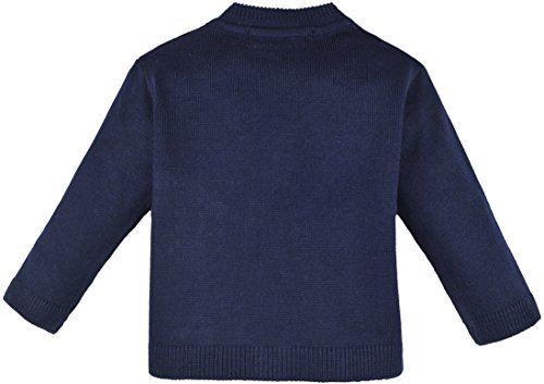 Lilax Baby Boy Cable-Knit Basic Knit Cardigan Sweater 12-18 Months Navy #TOP1