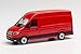 herpa Volkswagen VW Crafter 2016 boîte à Haut Plafond, Miniature Rouge pour la Collection et comme Cadeau, 092982-002