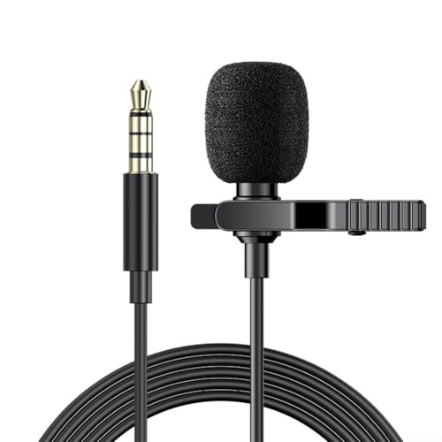 Micrófono Lavalier con reducción de ruido avanzada para audio profesional en vlogs, entrevistas y ASMR (conector de 3,5 mm)