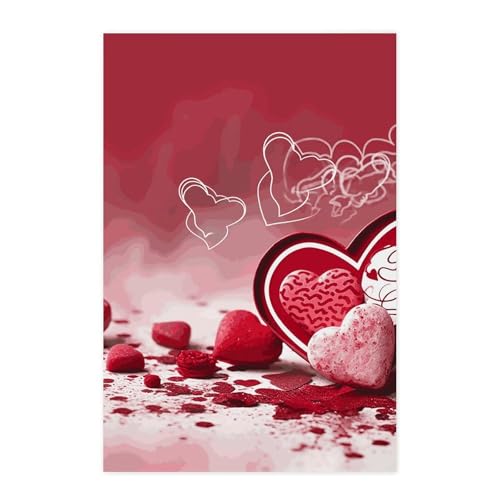Affiches murales vintage Saint-Valentin BVNMT pour décoration de salon et chambre