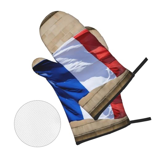 Ensemble de pièces de cuisson isolées drapeau français au design élégant