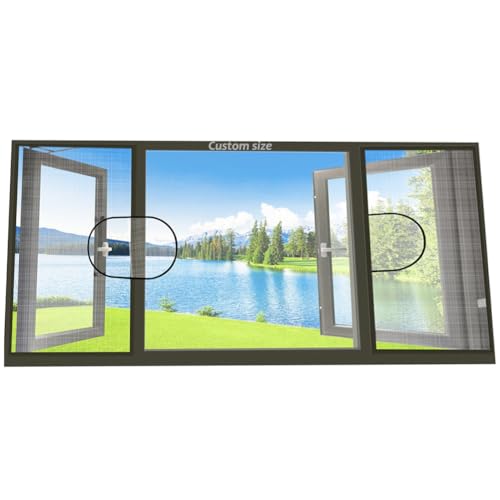 Mosquitera autoadhesiva de tamaño personalizado, cortina de malla antiinsectos para evitar que entren insectos, red semitransparente para sala de estar, ventana de terraza