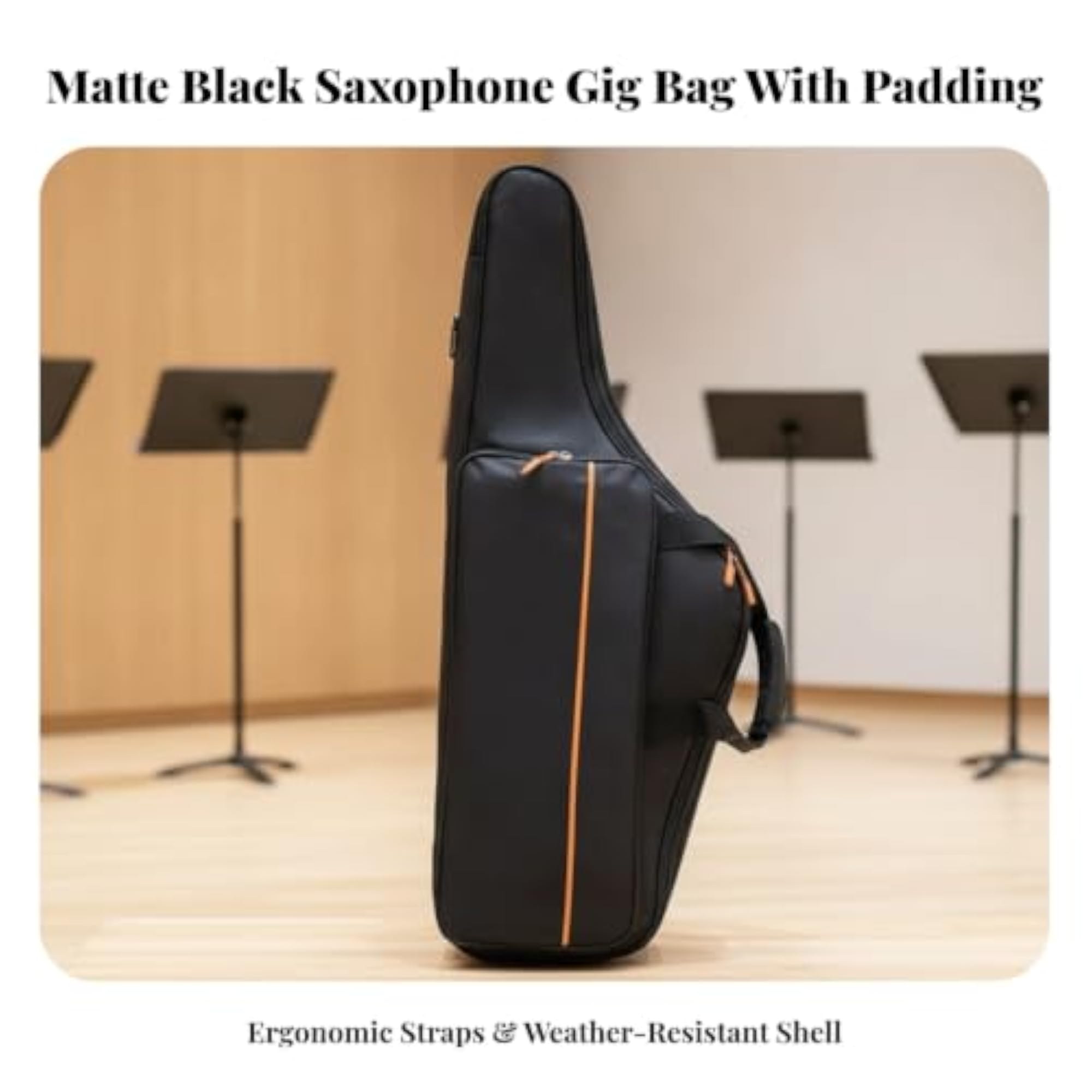 Thickly Padded Tenor Saxophone Gig Bag, Lightweight Backpack Case